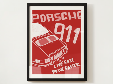 Red Live Fast. Drive Faster. Print